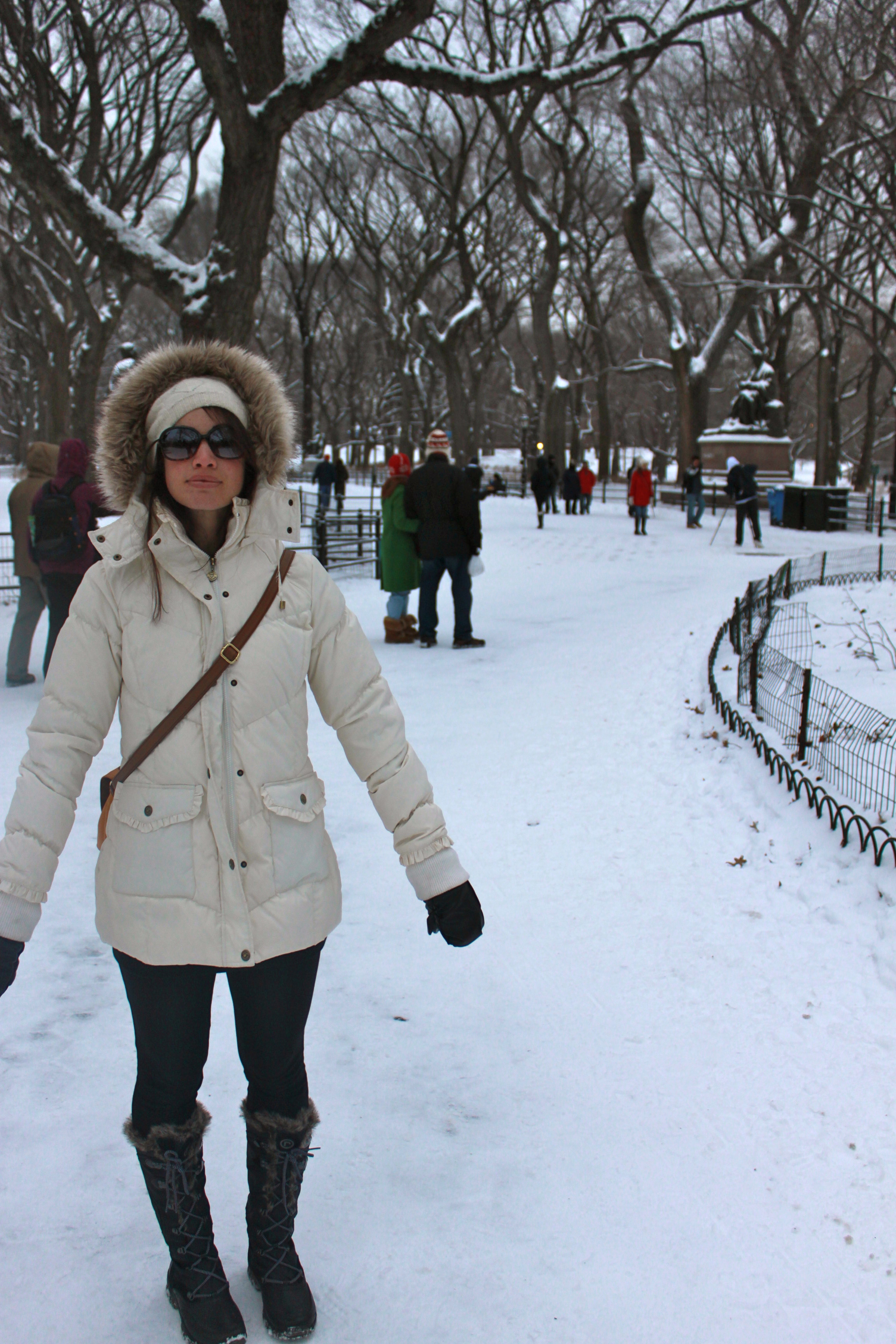 My awkward, lost expression in this picture cracks me up. "What is all this white stuff?  Why is it so cold??"