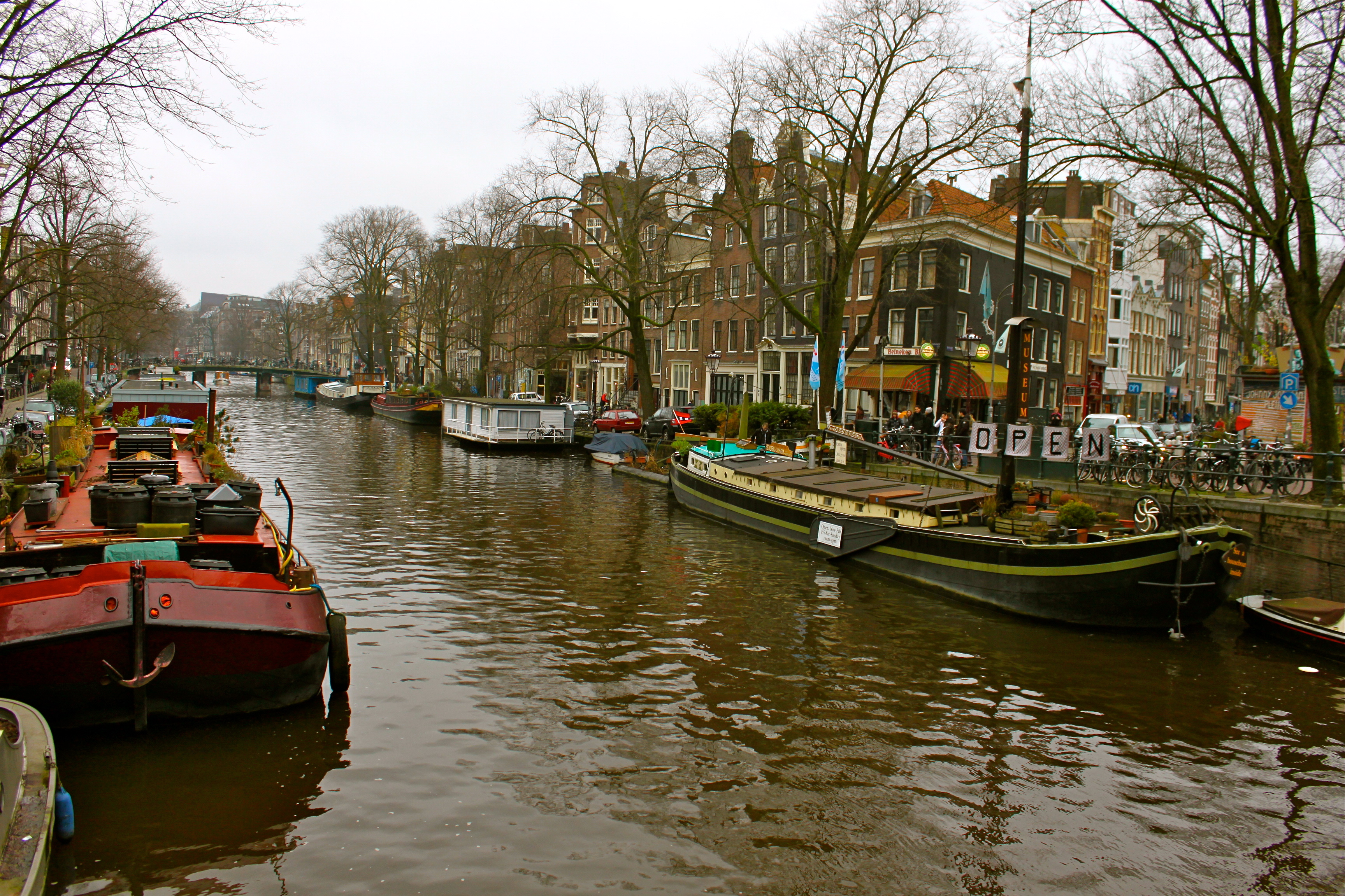 amsterdam canals netherlands houseboat